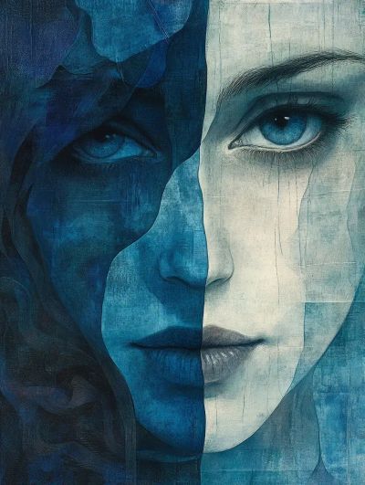 A pair of blue eyes
