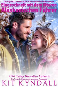 Eingeschneit mit dem älteren Alaskanischen Führer
